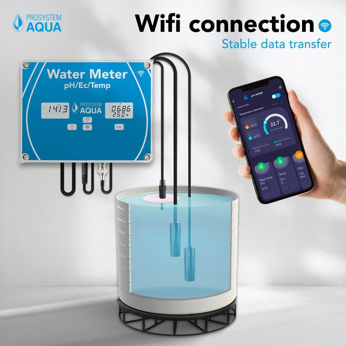 Water Meter pH,Ec,temp. WiFi connection PROSYSTEM AQUA