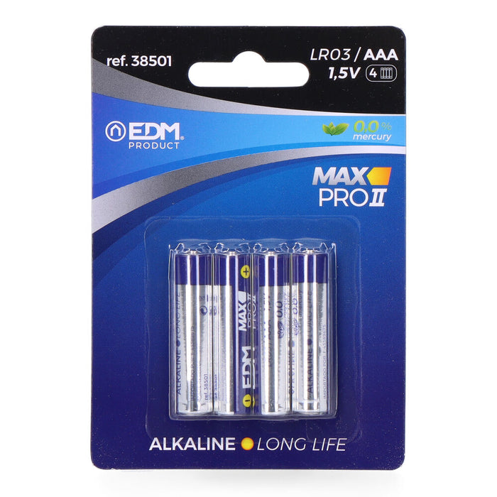 Pila Alkalina Long Life 1,5V (Blister 4 unid.) EDM