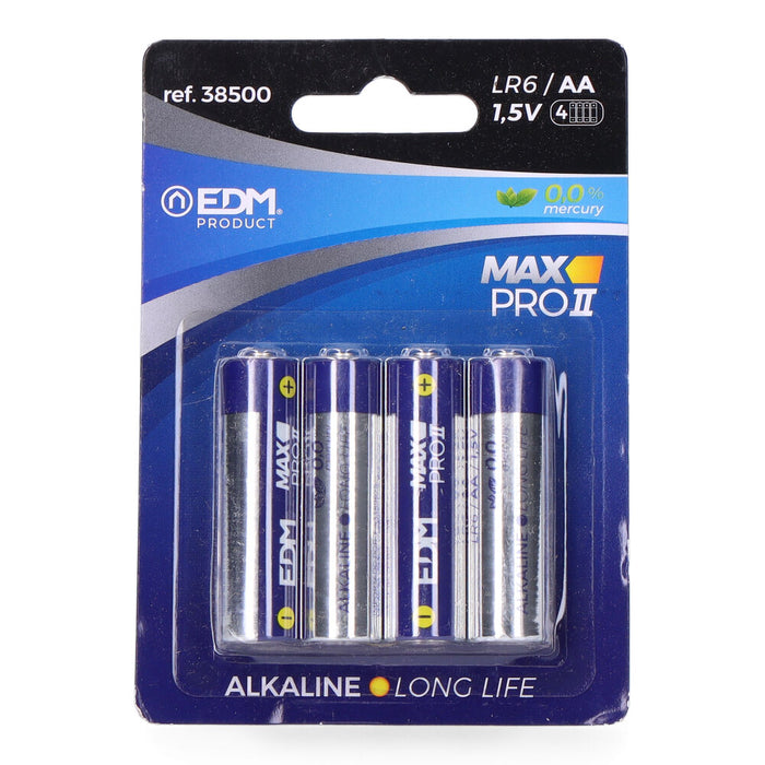 Pila Alkalina Long Life 1,5V (Blister 4 unid.) EDM